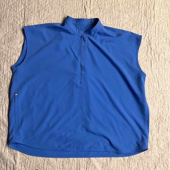 Figs Women's Ceil Blue Scrub Top - Picture 2 of 3